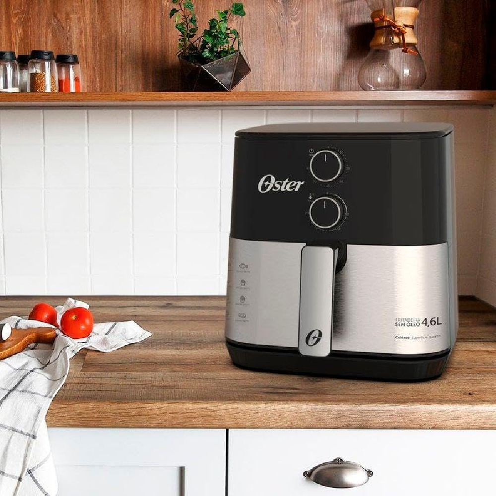 Fritadeira Elétrica Air Fryer Oster Sem Óleo 4,6 Litros Preta 1500W 220V OFRT520, , large image number 7